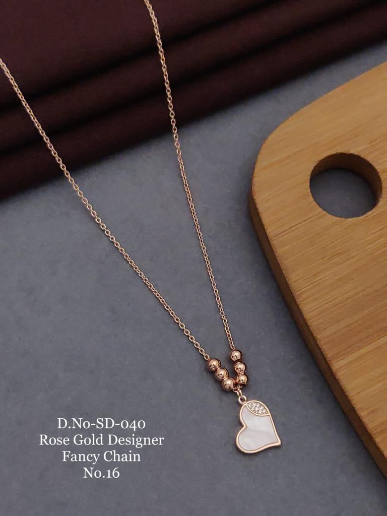 Rose Gold And Silver Designer Chain Catalog
